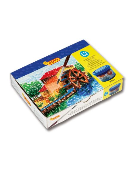Tempera Escolar Jovi 35 Ml Caja De 12 Colores Surtidos|Libreriasalesiana