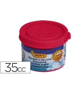 Tempera Escolar Jovi 35 Ml Color Bermellon