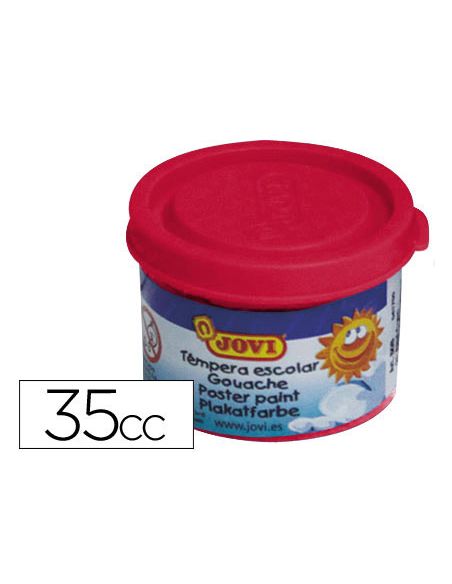 Tempera Escolar Jovi 35 Ml Color Bermellon