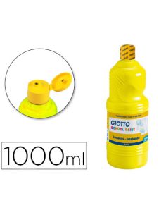 Tempera Liquida Giotto Escolar Lavable 1000 Ml Amarillo