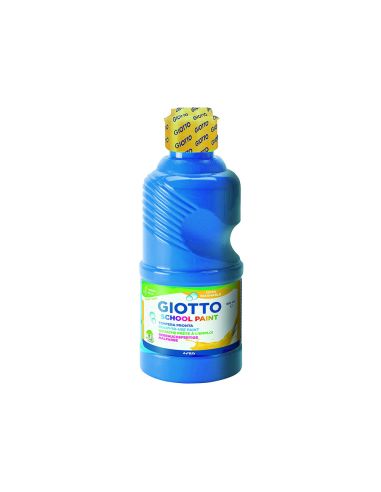 Tempera Liquida Giotto Escolar Lavable 500 Ml Azul Cyan
