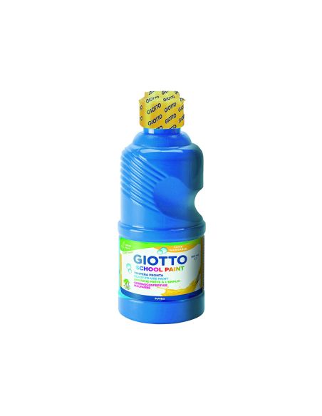 Tempera Liquida Giotto Escolar Lavable 500 Ml Azul Cyan