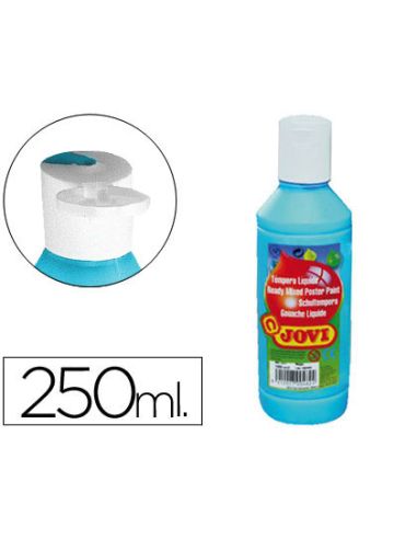 Tempera Liquida Jovi Escolar 250 Ml Azul Cyan