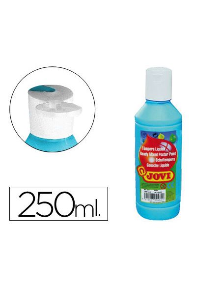Tempera Liquida Jovi Escolar 250 Ml Azul Cyan