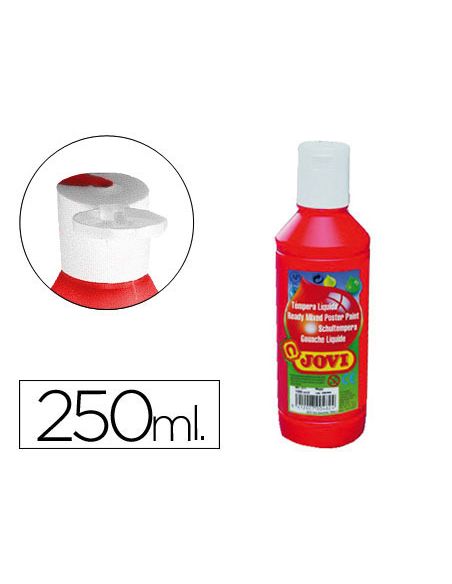 Tempera Liquida Jovi Escolar 250 Ml Bermellon