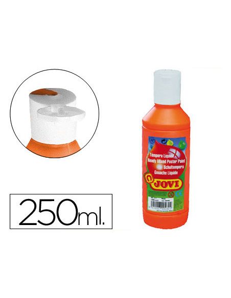 Tempera Liquida Jovi Escolar 250 Ml Naranja