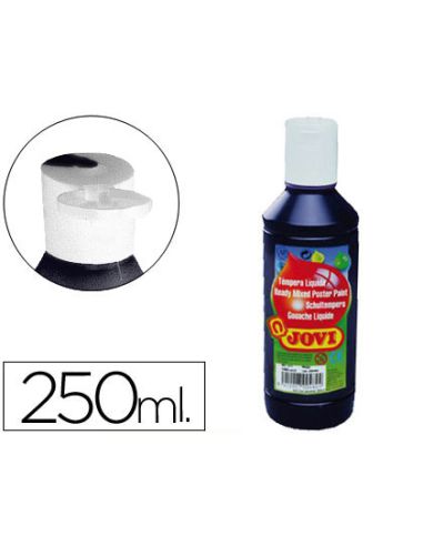 Tempera Liquida Jovi Escolar 250 Ml Negro