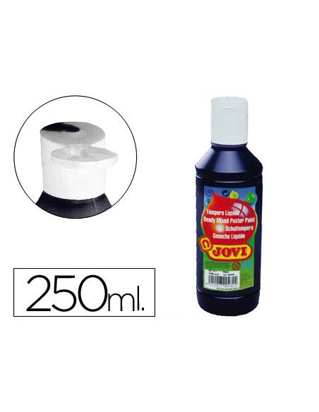 Tempera Liquida Jovi Escolar 250 Ml Negro