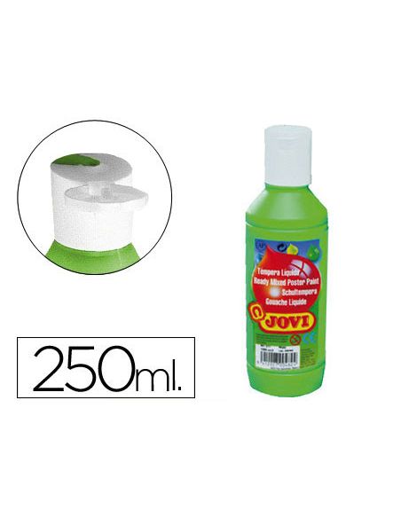 Tempera Liquida Jovi Escolar 250 Ml Verde Medio