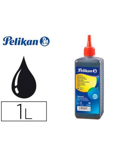 Tinta China Pelikan Negra Bote 1 Litro|Libreriasalesiana