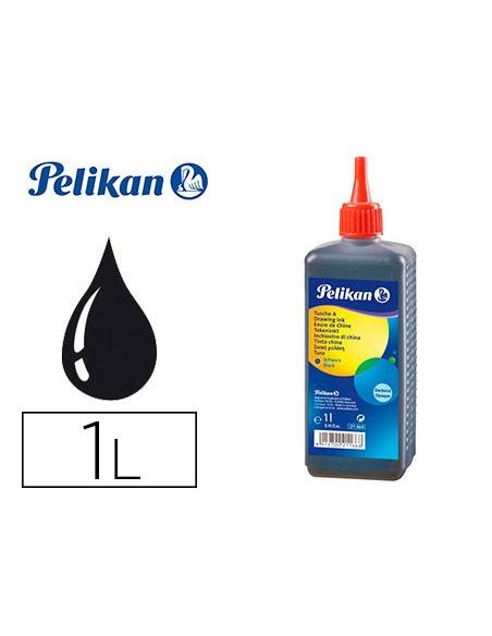 Tinta China Pelikan Negra Bote 1 Litro|Libreriasalesiana