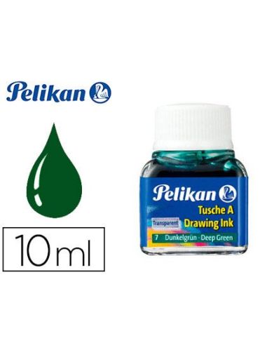 Tinta China Pelikan Verde Oscuro Bote De 10 Ml|Libreriasalesiana