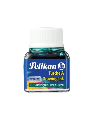 Tinta China Pelikan Verde Oscuro Bote De 10 Ml|Libreriasalesiana