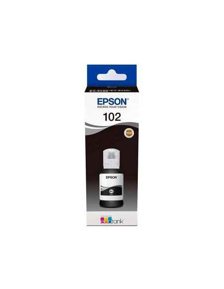 Tinta Epson Ecotank 102 Et-2700 / 2750 / 3700 / 3750 / 4750 Bote De 127 Ml Negro 7.500 Pag