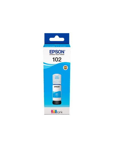 Tinta Epson Ecotank 102 Et-2700 / 2750 / 3700 / 3750 / 4750 Bote De 70 Ml Cian 6.000 Pag