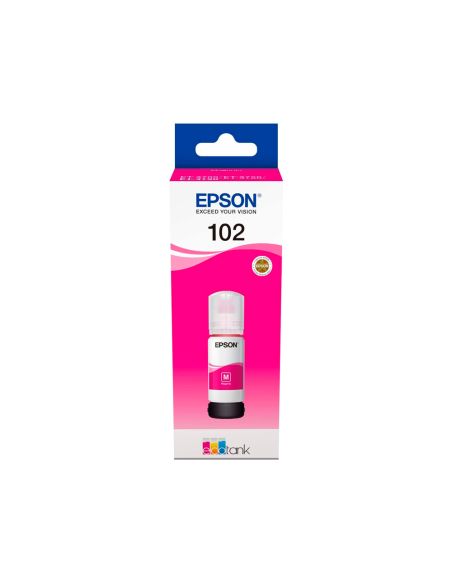 Tinta Epson Ecotank 102 Et-2700 / 2750 / 3700 / 3750 / 4750 Bote De 70 Ml Magenta 6.000 Pag