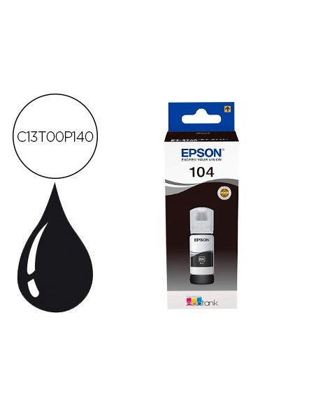Tinta Epson Ecotank 104 Et-2710 / 2711 / 2712 / 2720 / 2726 / 4700 Negro 4500 Paginas