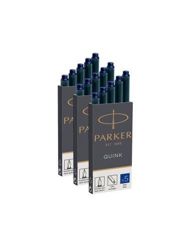 Tinta Estilografica Parker Negra Caja De 5 Cartuchos