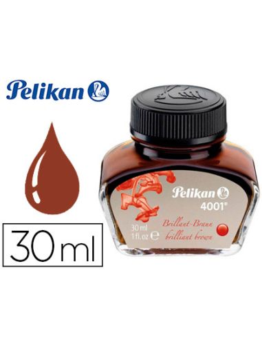 Tinta Estilografica Pelikan 4001 Marron Brillante Bote 30 Ml