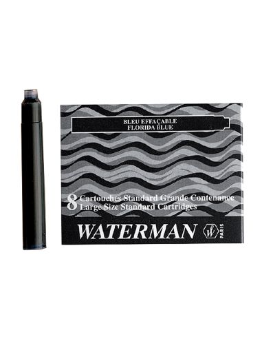 Tinta Estilografica Waterman Serenity Blue Caja De 8 Cartuchos Standard Largos