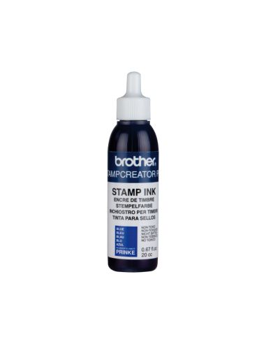 Tinta Brother Para Sellos Automaticos Color Azul Bote De 20 Cc