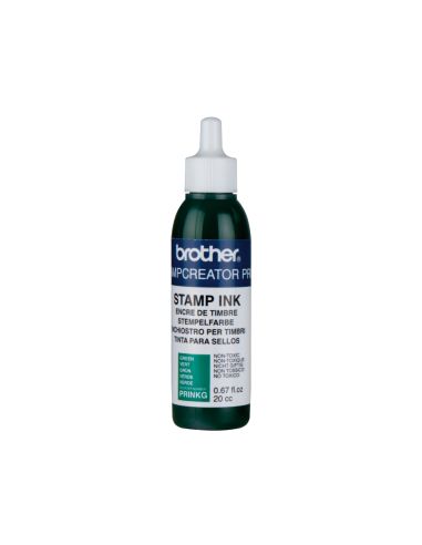 Tinta Brother Para Sellos Automaticos Color Verde Bote De 20 Cc