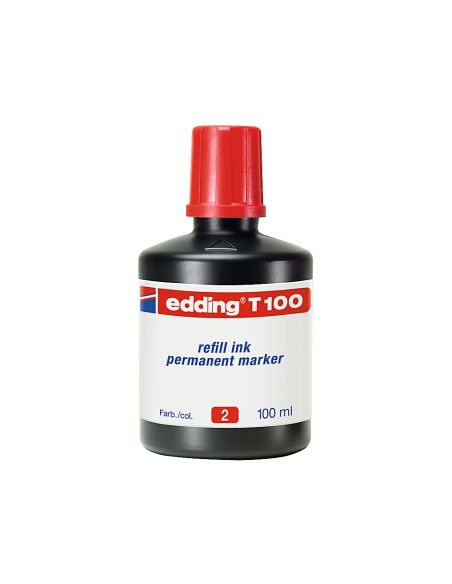Tinta Rojo  Rotulador Edding T-100 Bote 100 Ml