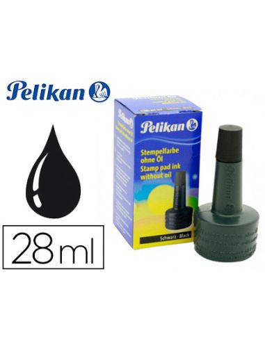 Tinta Tampon Pelikan Negro Bote 28 Ml