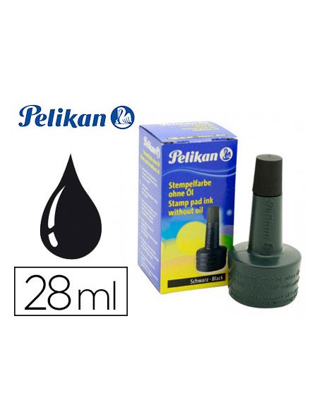 Tinta Tampon Pelikan Negro Bote 28 Ml