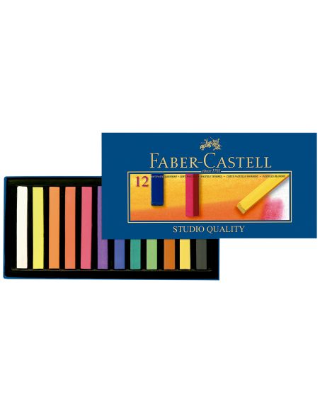 Tiza Pastel Faber Castell Estuche Carton De 12 Unidades Colores Surtidos