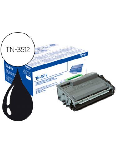 Toner Brother Tn-3512 Dcp-L6600Dw / Hl-L6300Dw / Mfc-L6800Dw Alta Capacidad Negro 12000 Pag