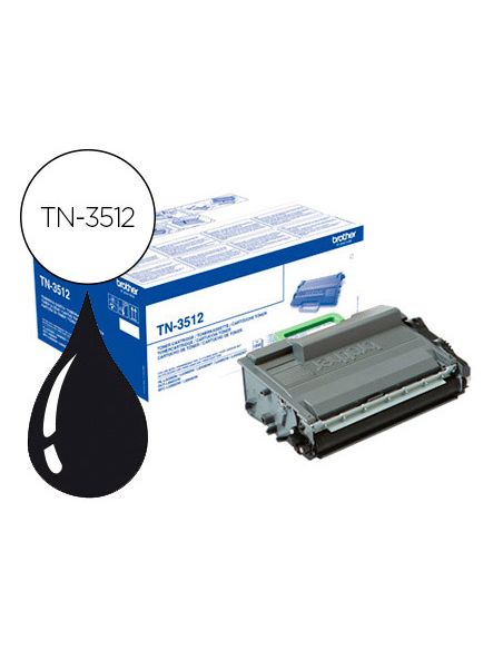 Toner Brother Tn-3512 Dcp-L6600Dw / Hl-L6300Dw / Mfc-L6800Dw Alta Capacidad Negro 12000 Pag