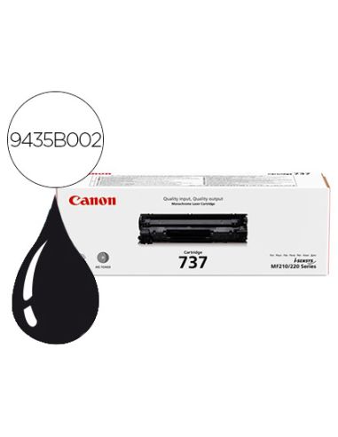 Toner Canon 737 Negro Lbp151Dw / Mf 211 / Mf212W / Mf216N / Mf217W Color 2400 Pag