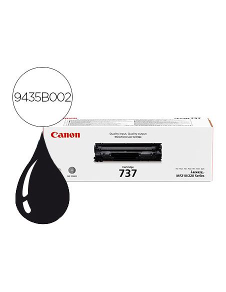 Toner Canon 737 Negro Lbp151Dw / Mf 211 / Mf212W / Mf216N / Mf217W Color 2400 Pag