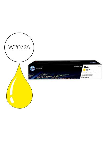 Toner Hp 117A Laser Color 150A / 150Nw / 178Nw / 178Nwg / 179Fnw Amarillo 700 Paginas