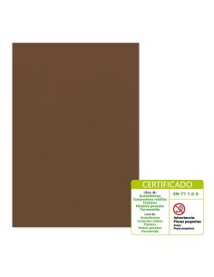 Goma Eva 60 X 40 Cm 2 Mm Modelo Liso Marron Claro
