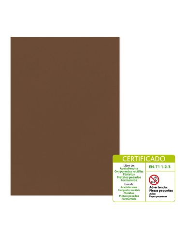 Goma Eva 60 X 40 Cm 2 Mm Modelo Liso Marron Claro
