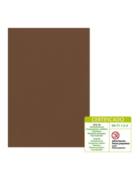 Goma Eva 60 X 40 Cm 2 Mm Modelo Liso Marron Claro