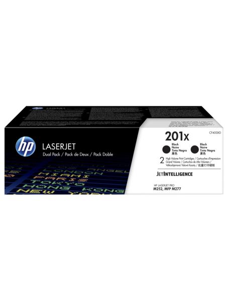 Toner Hp Laserjet 201X M252 Mfp M277 Negro Pack De 2 Unidades 2800 Paginas