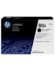 Toner Hp Laserjet Pro 80X M401 M425 Negro Pack De 2 Unidades 6900 Paginas 2