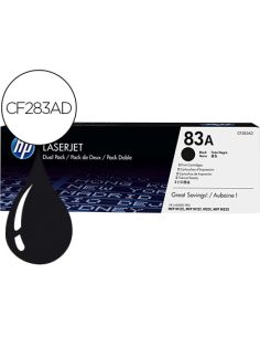 Toner Hp Laserjet Pro 83A Mfp M125 M127 M201 M225 Negro Pack De 2 Unidades 1500 Paginas