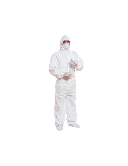 Traje De Seguridad Deltaplus Polipropileno Con Capucha De Un Solo Uso Color Blanco Talla Xl