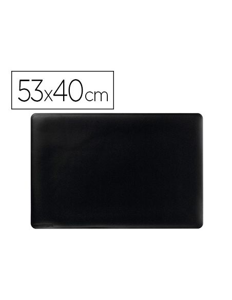 Vade Sobremesa Durable Polipropileno Antideslizante Contorneado Color Negro 53X40 Cm