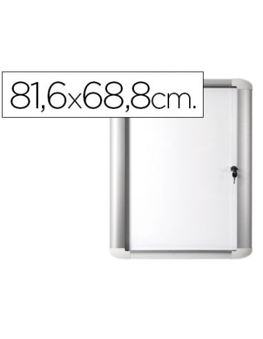 Vitrina De Anuncio Bi-Office Magnetica 816X688 Mm Para Exterior Con Marco De Aluminio Y Cerradura