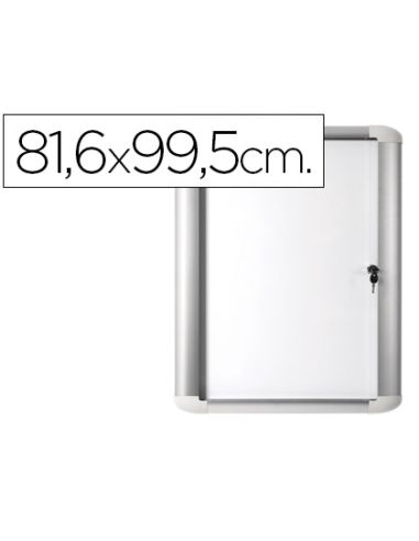 Vitrina De Anuncio Bi-Office Magnetica 816X995 Mm Para Exterior Con Marco De Aluminio Y Cerradura