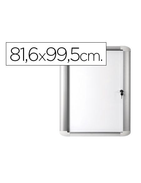 Vitrina De Anuncio Bi-Office Magnetica 816X995 Mm Para Exterior Con Marco De Aluminio Y Cerradura