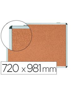 Vitrina De Anuncios Bi-Office Fondo Corcho De Interior Marco De Aluminio 720X981 Mm