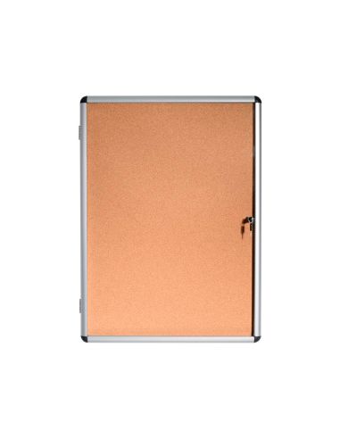 Vitrina De Anuncios Bi-Office Fondo Corcho De Interior Marco De Aluminio 720X981 Mm