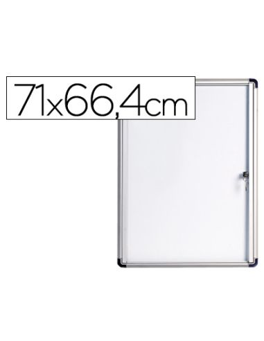 Vitrina De Anuncios Bi-Office Fondo Magnetico Extraplana De Interior 710X664 Mm