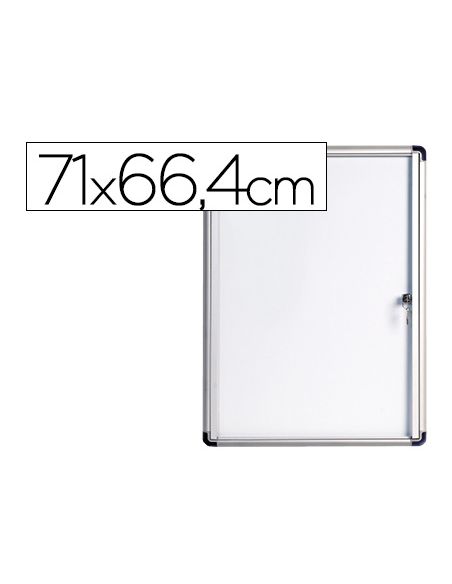 Vitrina De Anuncios Bi-Office Fondo Magnetico Extraplana De Interior 710X664 Mm